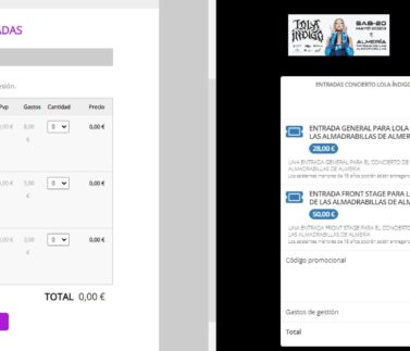 Comparativa entradas